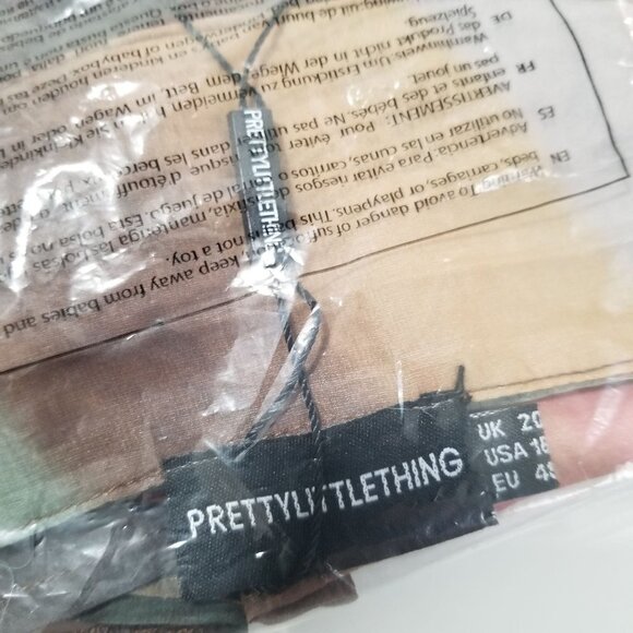 NWT PRETTYLITTLETHING PLUS CHIFFON FITTED SHIRT Size XL (US16) - Picture 7 of 8